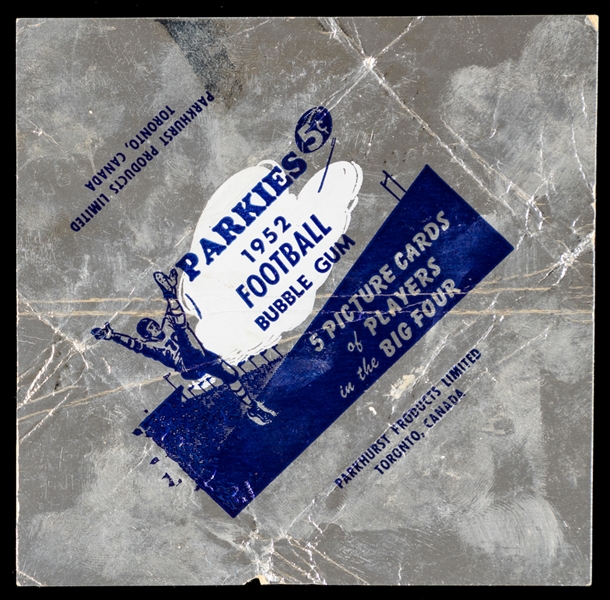 Scarce 1952 Parkhurst CFL Football Wrapper