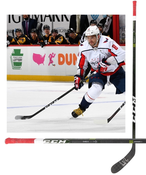 Alexander Ovechkins Late-2010s/Early-2020s Washington Capitals Signed CCM Trigger ASY Game-Used Stick