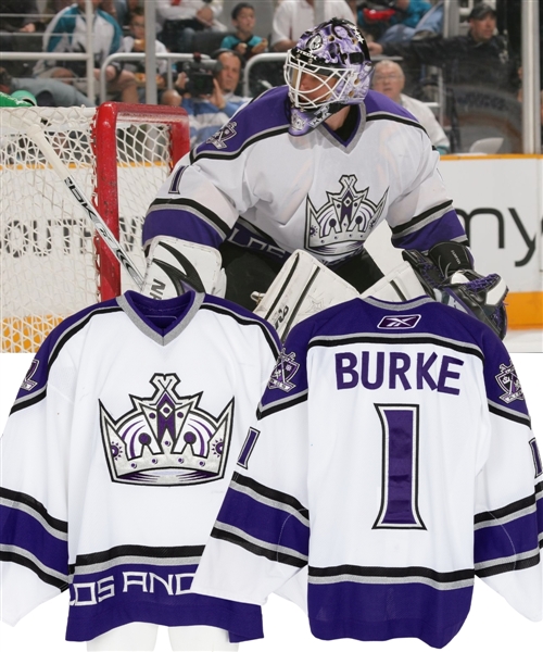 Sean Burkes 2006-07 Los Angeles Kings Game-Worn Jersey with Team LOA - Photo-Matched!