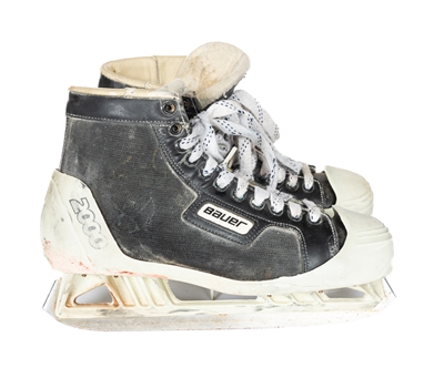 Tom Barrassos Early-to-Mid-1990s Pittsburgh Penguins Bauer 2000 Game-Worn Skates 