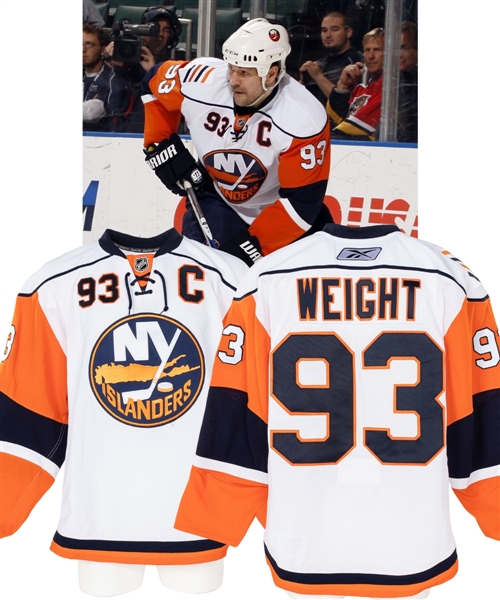 Doug Weights 2009-10 New York Islanders Game-Worn Captains Jersey with Team LOA