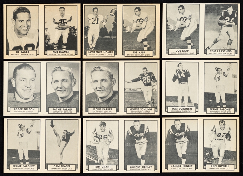 1962 Topps CFL Complete Master Set on Attached Panels (192 Panels - 384 Cards Total) - Includes the Complete 169-Card Set - Rare Complete Master Set!