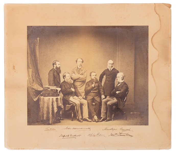 1871 Treaty of Washington Presentation Photograph Signed by 1st Prime Minister of Canada Sir John A. MacDonald and Others