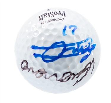 Vladimir Guerrero Sr (PSA/DNA) & Vladimir Guerrero Jr Dual Signed ProStaff Golf Ball