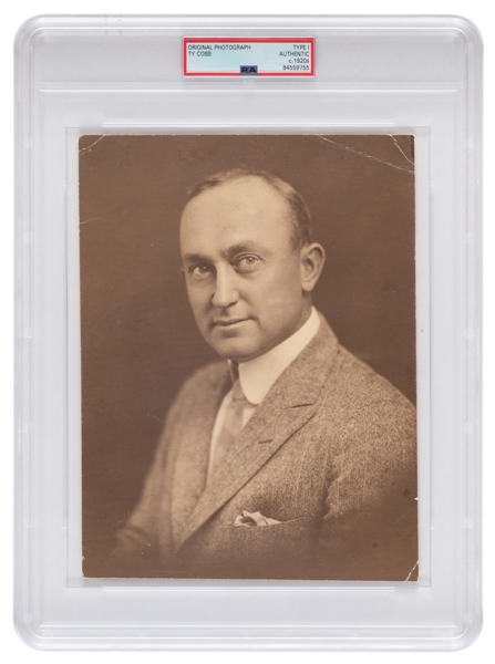 Stunning 1920s Ty Cobb Type 1 Photo - Graded PSA Authentic 