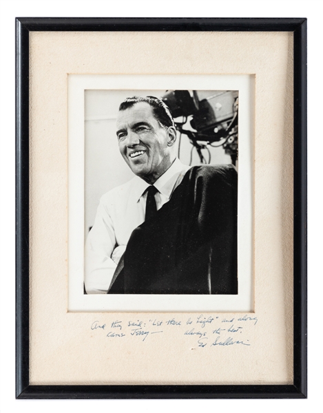 American Television Host Ed Sullivan Signed Framed Photo Display with JSA Auction LOA