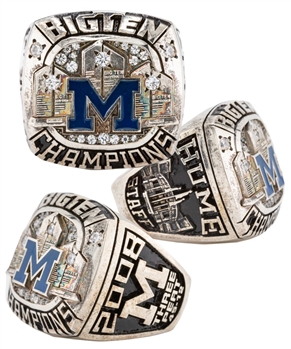 Ian Humes 2007-08 Michigan Wolverines Big Ten Champions Intergold Sterling Silver Ring