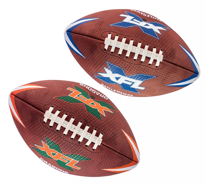 Seattle Sea Dragons and St Louis BattleHawks Official XFL Footballs 