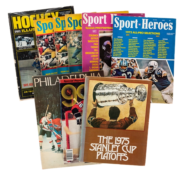 Large 1960s to 2010s Hockey and Other Sports Magazine and Publication of 215+ from the Personal Collection of Frank Brown with LOA