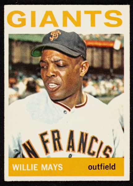 1964 Topps Baseball Card #150 HOFer Willie Mays