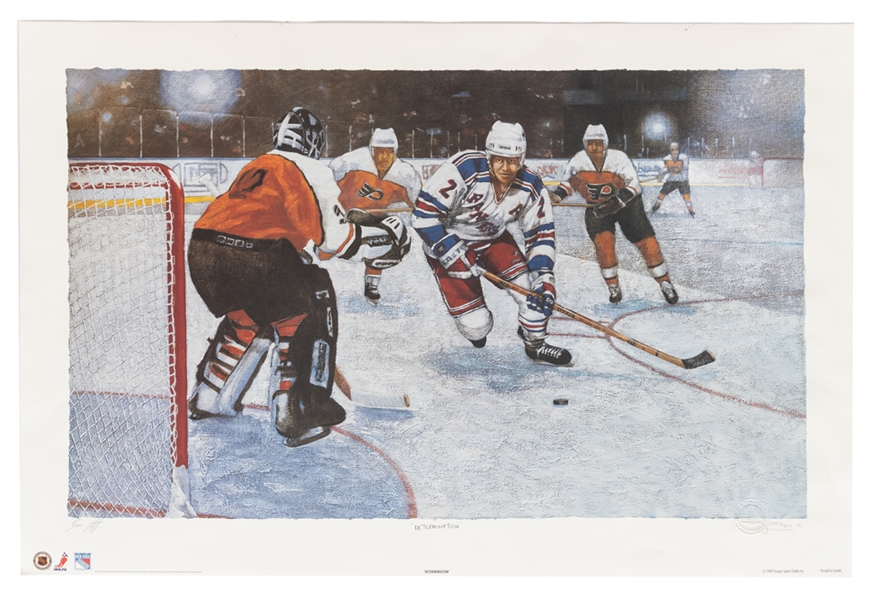 Brian Leetch Signed New York Rangers "Determination" Limited-Edition Paragon Print (24" x 36")