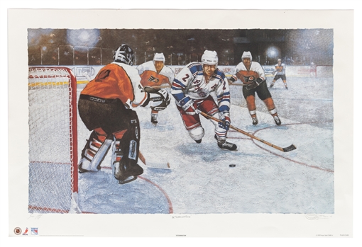 Brian Leetch Signed New York Rangers "Determination" Limited-Edition Paragon Print (24" x 36")