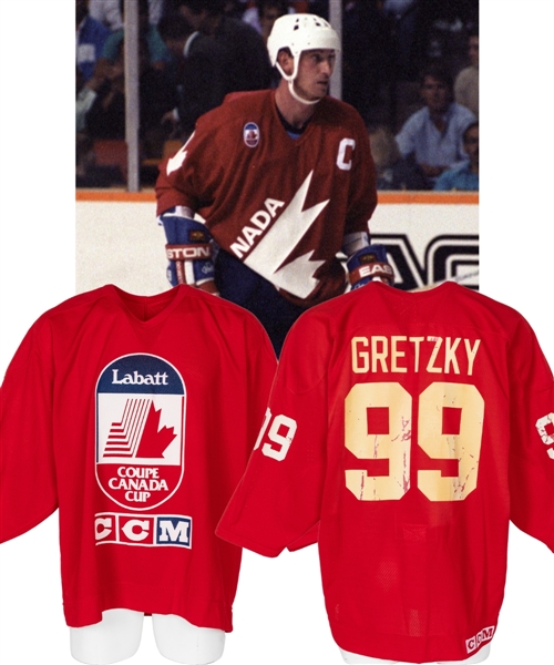 Wayne Gretzkys 1991 Canada Cup Team Canada Practice-Worn Jersey with LOA