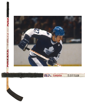 Darryl Sittlers 1981-82 Toronto Maple Leafs Titan TPM Game-Used Stick 