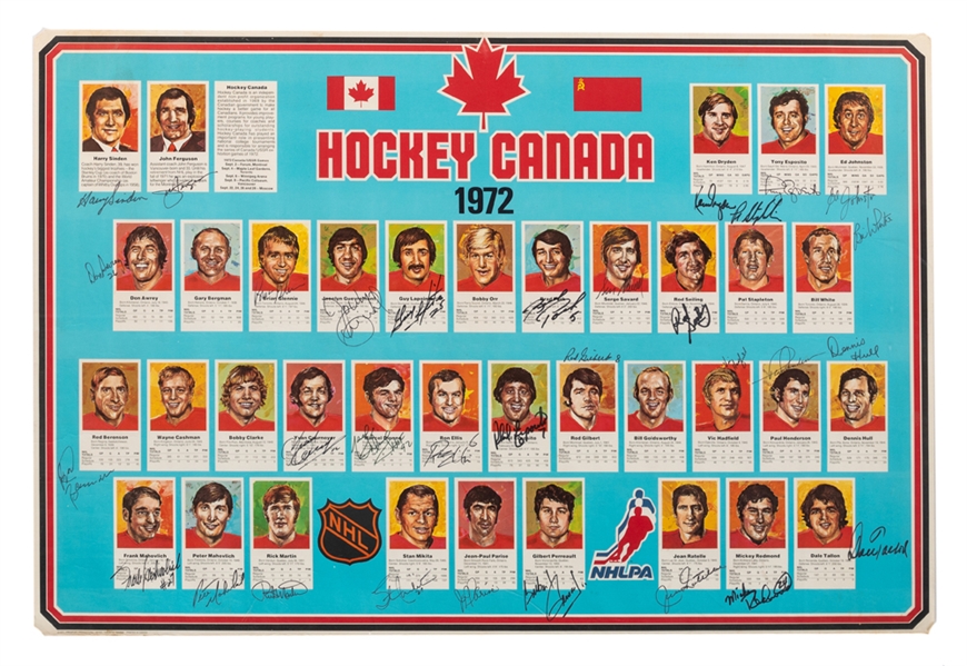 1972 Canada-Russia Series Team Canada Team-Signed Poster (24 1/2" x 36")