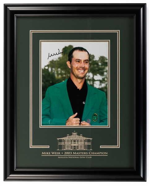 Mike Weir Signed 2003 Masters Champion Framed Photo Display with Frameworth COA (16 1/2" x 20 1/2")