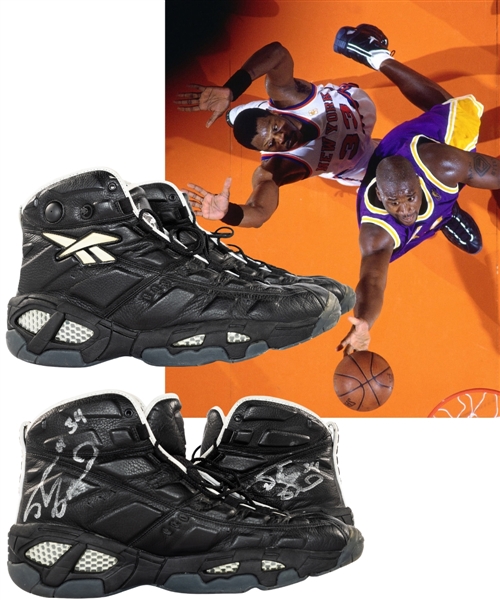 Shaquille O’Neals 1996-97 Los Angeles Lakers Signed Game-Worn Reebok Pumps PE Shoes with JSA Auction LOA