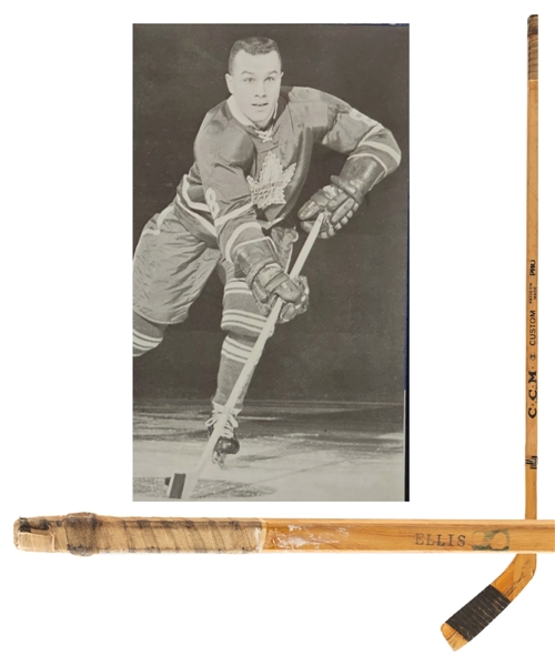 Ron Ellis 1966-67 Toronto Maple Leafs Stanley Cup Champions Team-Signed CCM Custom Pro Game-Used Stick