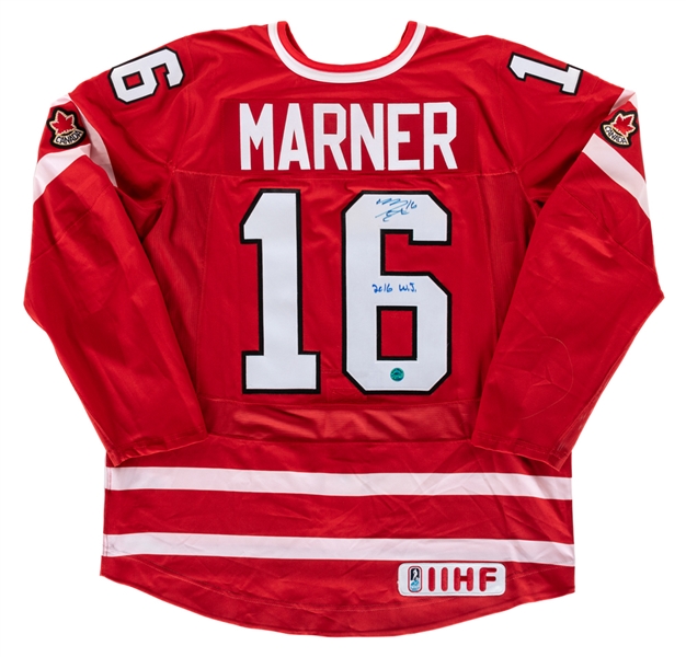 Mitch Marner Signed 2016 IIHF World Junior Championships Team Canada Pro On-Ice Style Jersey - AJ Sports Hologram!