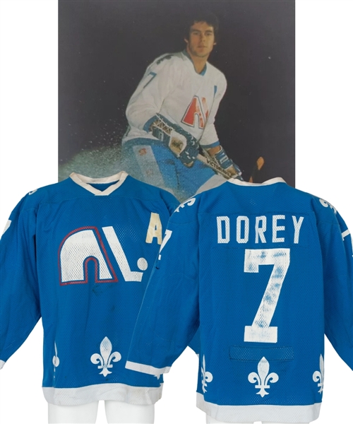 Jim Doreys 1977-78 WHA Quebec Nordiques Game-Worn Jersey 