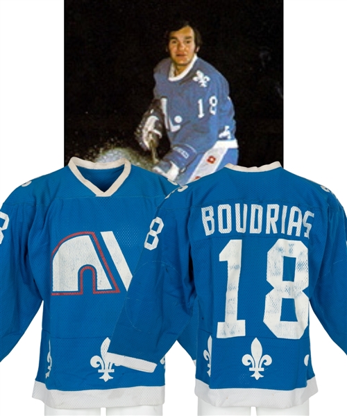 Andre Boudrias 1977-78 WHA Quebec Nordiques Game-Worn Jersey
