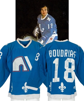 Andre Boudrias 1977-78 WHA Quebec Nordiques Game-Worn Jersey
