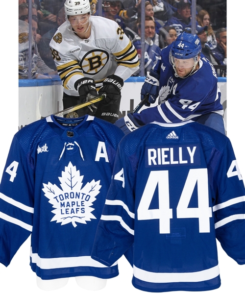 Morgan Riellys 2023-24 Toronto Maple Leafs Game-Worn Stanley Cup Playoffs Alternate Captains Jersey with Team LOA - Photo-Matched!