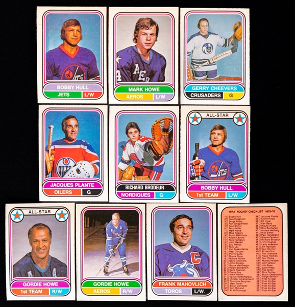 1975-76 O-Pee-Chee Hockey WHA Complete 132-Card set, 1977-78 O-Pee-Chee Hockey WHA Complete 66-Card Sets (3) and Near Set (1) Plus 1977-78 O-Pee-Chee Hockey WHA Cards (138)