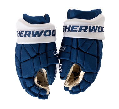 William Nylanders 2023-24 Toronto Maple Leafs Sherwood Code Encrypt Game-Worn Gloves with Team LOA