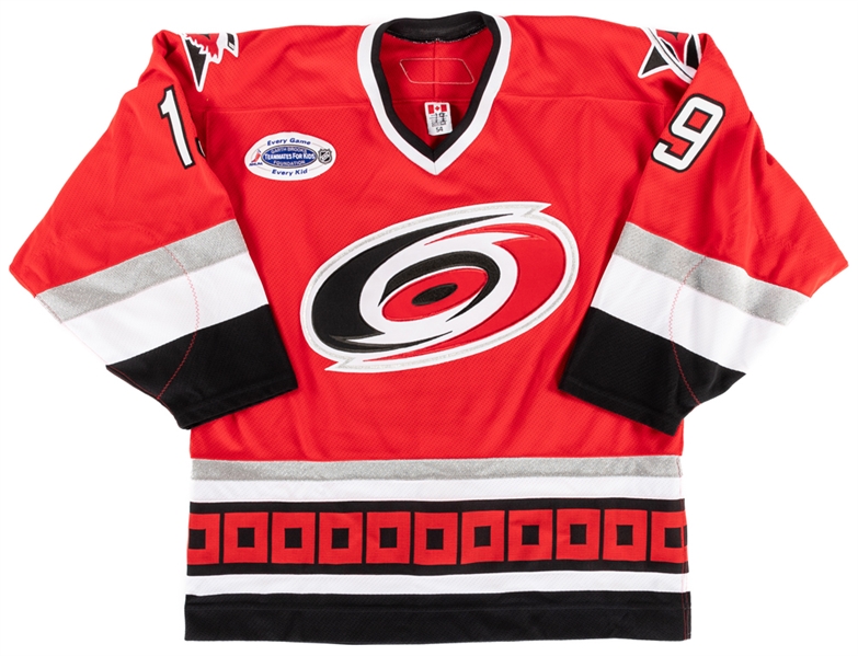 Trevor Letowskis 2006-07 Carolina Hurricanes Game-Worn Jersey with LOA - Garth Brooks Patch!