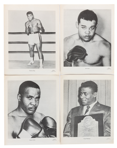 Circa 1963 Sports Pix Boxers Pictures (12) In Original Mailing Envelope Inc. Cassius Clay Plus Hockey Sports Magazines and Assorted Memorabilia