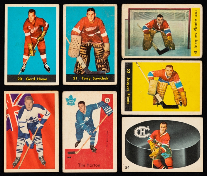 1958-59 to 1963-64 Parkhurst Hockey Cards (30) Including Jacques Plante (2), Gordie Howe, Terry Sawchuk and Tim Horton (4)