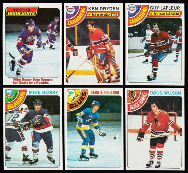 1978-79 Topps Hockey Complete 264-Card Set, 1981-82 Topps Hockey Cards (1900+ Including Near Sets), 1980-81 to 1984-85 O-Pee-Chee Hockey Cards (1600+) And Additional Cards