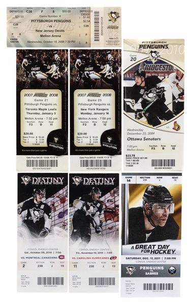 Evgeni Malkin 2006 to 2024 Pittsburgh Penguins Game and Commemorative Milestone Ticket Collection of 16