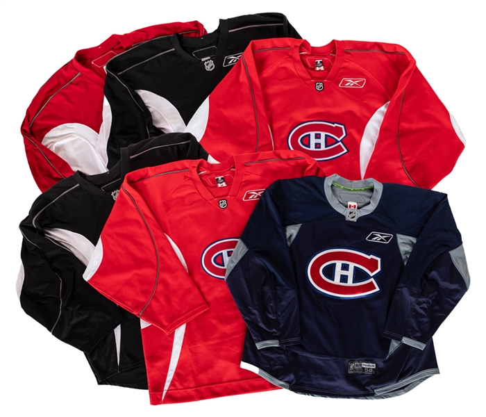 Montreal Canadiens Mid-2000s to Early-2010s Practice-Worn/Practice-Issued Jerseys (6)