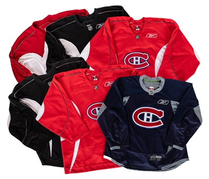 Montreal Canadiens Mid-2000s to Early-2010s Practice-Worn/Practice-Issued Jerseys (6)