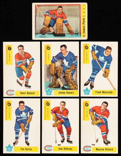 1958-59 Parkhurst Hockey Near Complete Card Set (48/50)