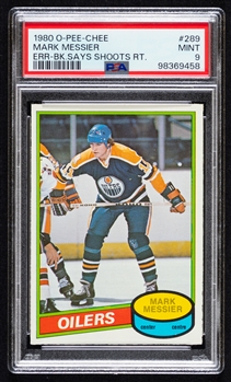 1980-81 O-Pee-Chee Hockey Card #289 HOFer Mark Messier Rookie - Graded PSA 9