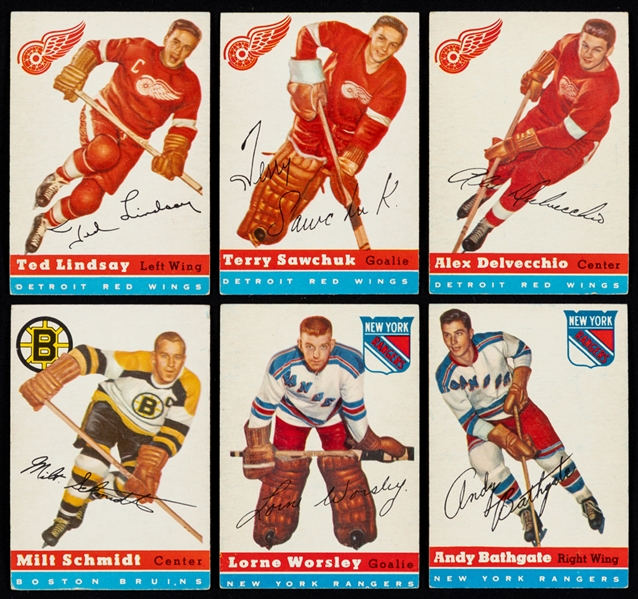 1954-55 Topps Hockey Near Complete Card Set (58/60)