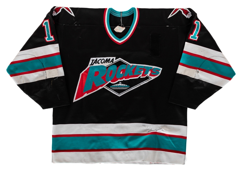 Trever Frasers Early-1990s WHL Tacoma Rockets Game-Worn Jersey with LOA 