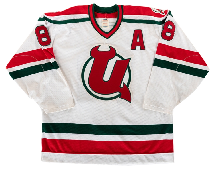 Paul Ysebaerts Late-1980s AHL Utica Devils Game-Issued Alternate Captains Jersey