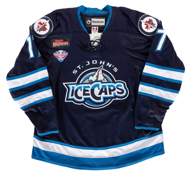 Jerome Samsons 2013-14 AHL St. Johns IceCaps Game-Worn Calder Cup Finals Jersey - 2014 Calder Cup Finals Patch! 