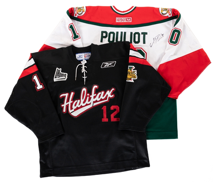 James Pouliots Mid-2000s and Richard Greers Late-2000s (Alternate) QMJHL Halifax Mooseheads Game-Worn Jerseys