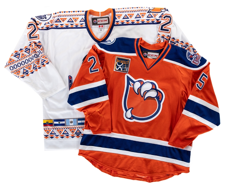 Griffin Reinharts 2015-16 (Los Condors) and Greg Chases (Third) 2016-17 AHL Bakersfield Condors Game-Issued/Game-Worn Jerseys