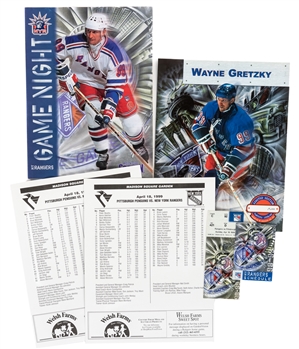 Wayne Gretzky New York Rangers 1998-99 Final Season Ticket and Program Collection