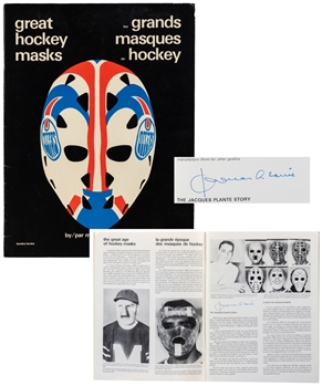 Deceased HOFer Jacques Plante Signed Great Hockey Masks Book