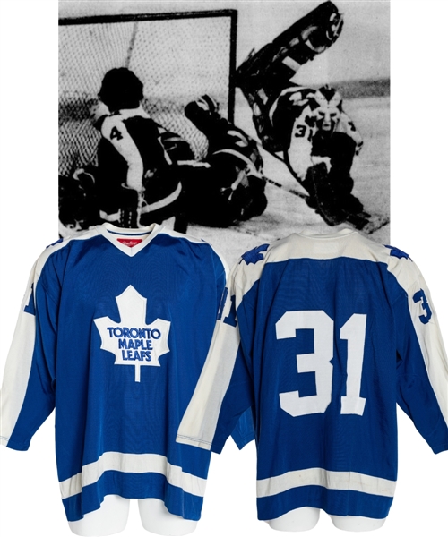 Vintage Circa 1977 Toronto Maple Leafs #31 Game-Worn Jersey Attributed to Pierre Hamel from Kimmo Leinonens Personal Collection with LOA