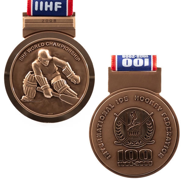 2008 IIHF World Championships Bronze Medal (Finland Won Bronze) from Kimmo Leinonens Personal Collection with LOA