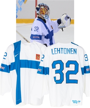 Kari Lehtonens 2014 Sochi Winter Olympics Team Finland Game-Worn Jersey - Photo-Matched!