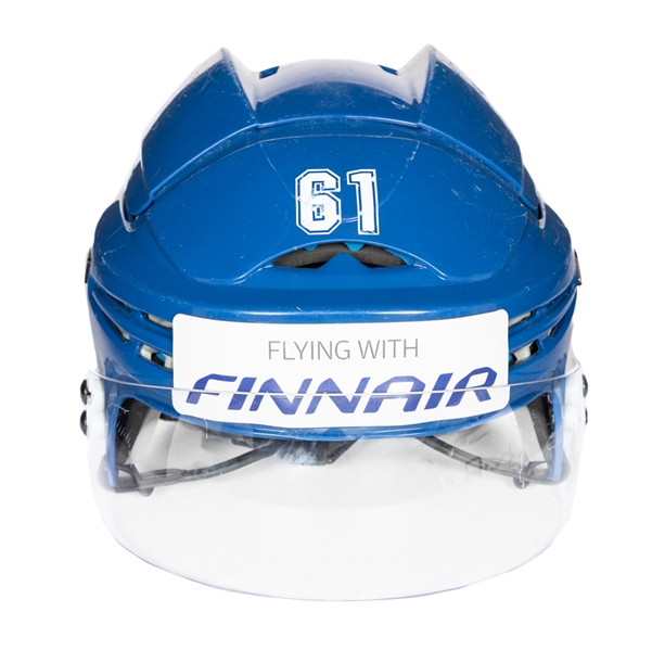 Aleksander Barkovs 2016 IIHF World Championship Team Finland Game-Worn Bauer Helmet - Photo-Matched!